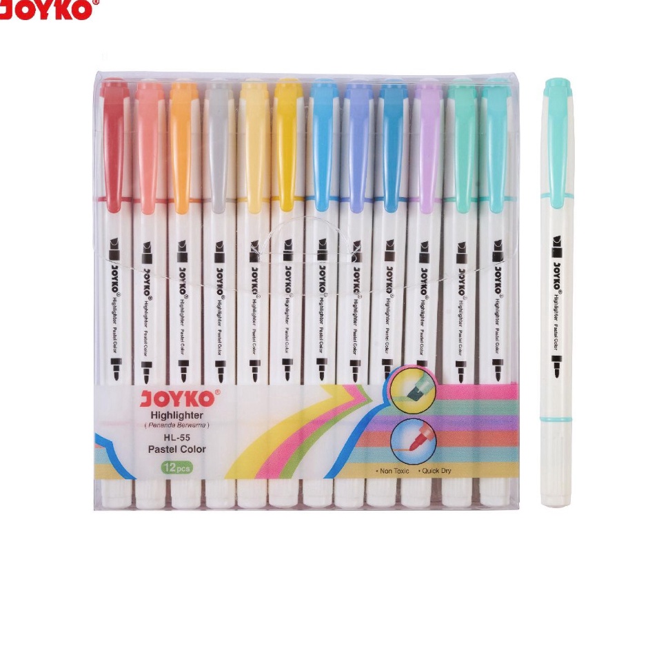 

Joyko Highlighter Set 12 Pastel Color HL55 KODE Z1N7