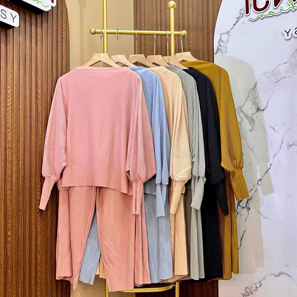 Orenji KALOLA OneSet Celana Silk Plisket Batwing