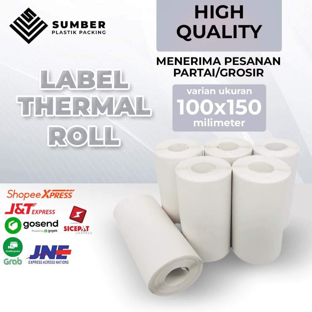 

LABEL THERMAL 1X15mm STICKER LABEL CONTINUOUS STICKER ONLINE THERMAL LIPAT KERTAS ONLINE KODE F4O3