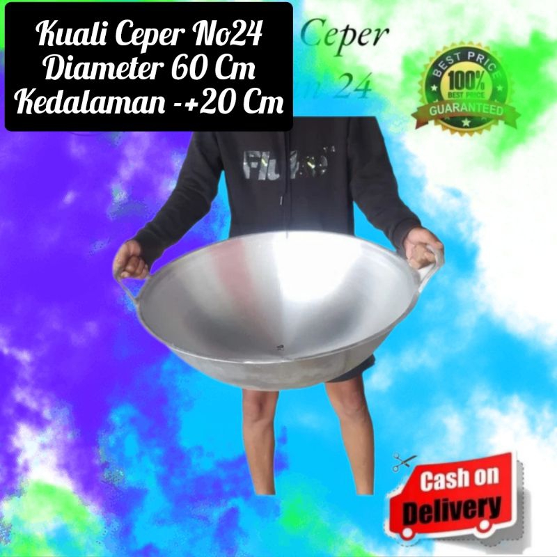 KATEL KUALI CEPER NO24 WAJAN PENGGORENGAN ALUMUNIUM TEBAL KUAT