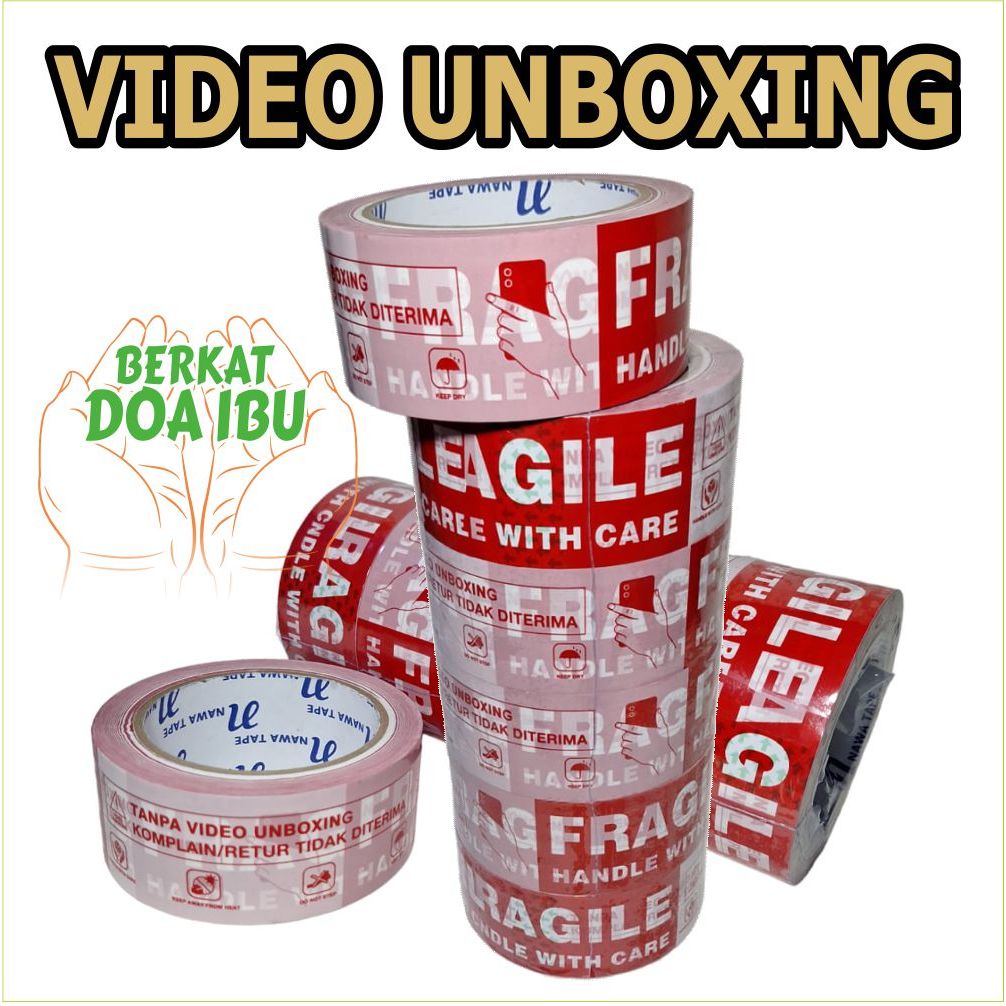 

LAKBAN FRAGILE VIDEO UNBOXING 100 YARD HARGA 6 PCS