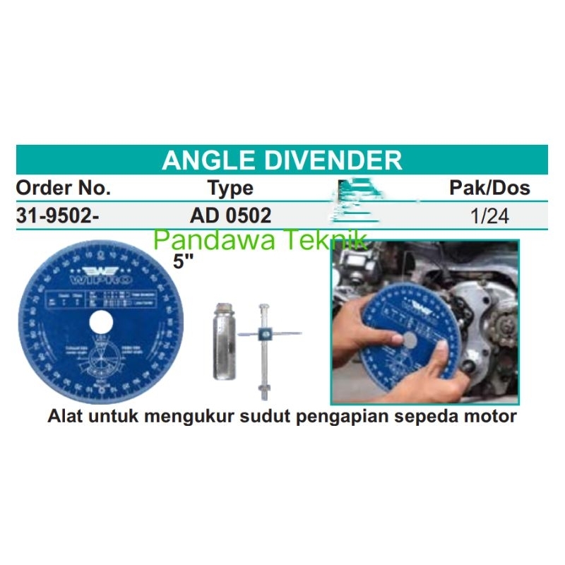 busur derajat Pengukur pengapian sepeda motor wipro AD0502