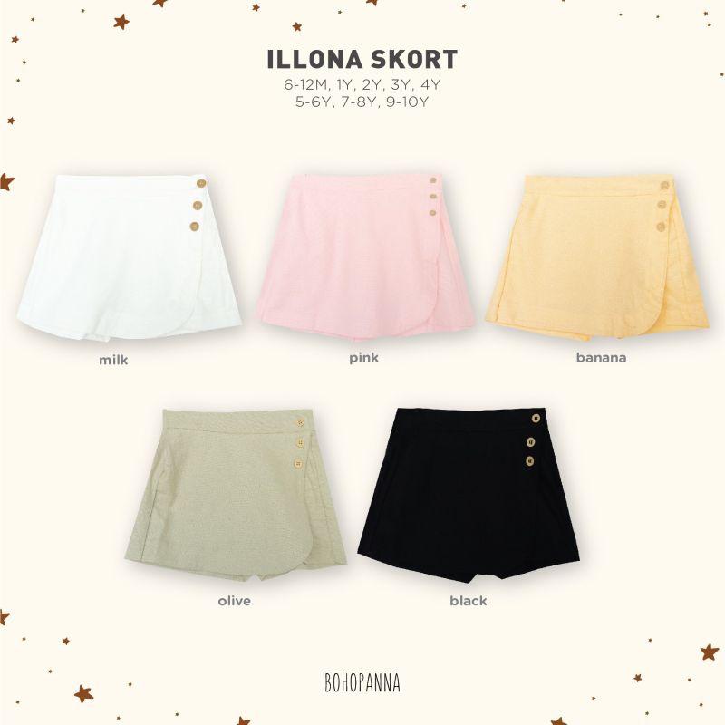 BOHOPANNA - ILONA SKORT - ROK CELANA - ROK CELANA ANAK - ROK ANAK - BAWAHAN ANAK - BAWAHAN ANAK PERE