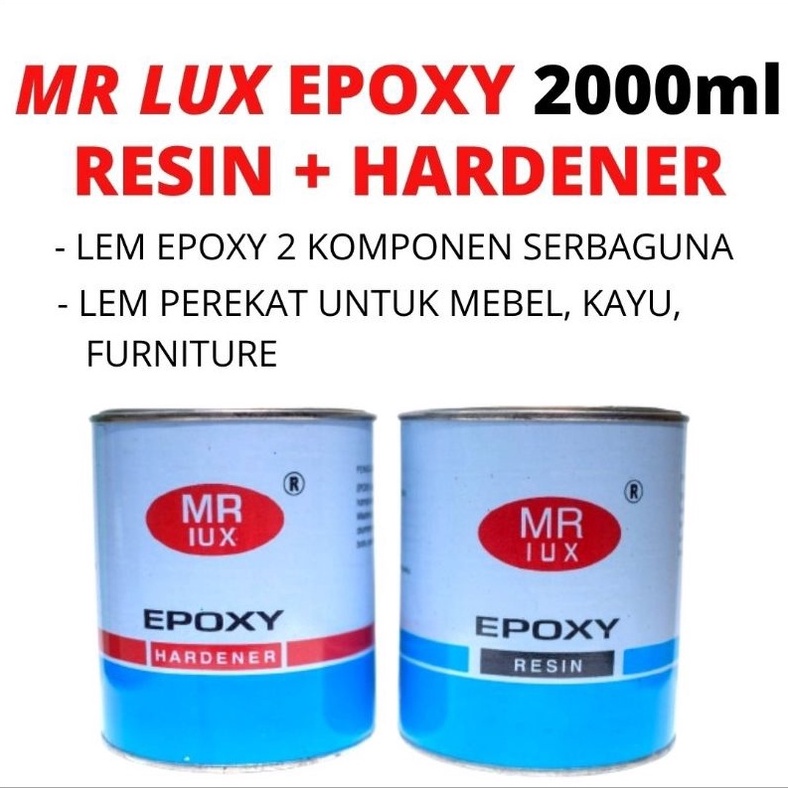 

Lem EPOXY Resin Hardener MR LUX Kemasan 1 Kg Kaleng KODE X6S2