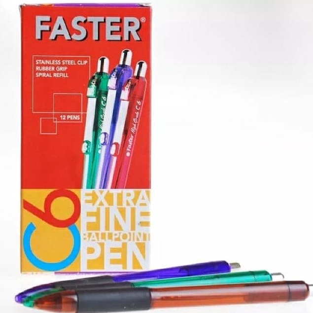 

Pulpen Bolpoin faster cetek c6 Isi 12 Pcs KODE G4Z8