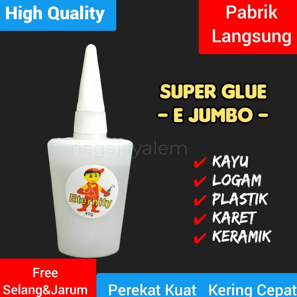 

Per Box4 PcsLem Eternity JumboLem TetesLem SerbagunaLem KoreaLem AltecoLem SetanSuper Glue KODE S3N3