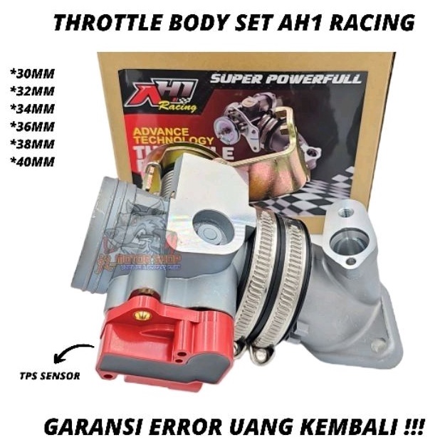 LARIS MANIS TB THROTTLE BODY AH1 RACING MXKING 15 VIXION NEW NVA NVL R R15 V1 V2 XABRE BYSON Fi JUPI