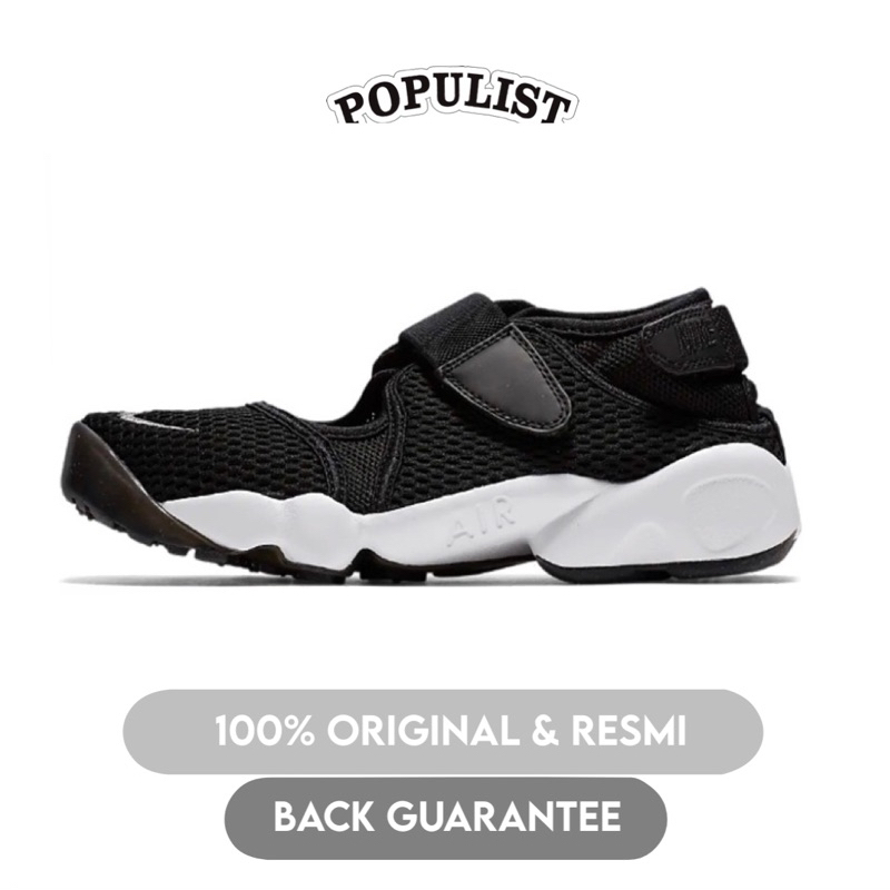 Nike Air Rift Black Cool Grey White 100% Original Resmi
