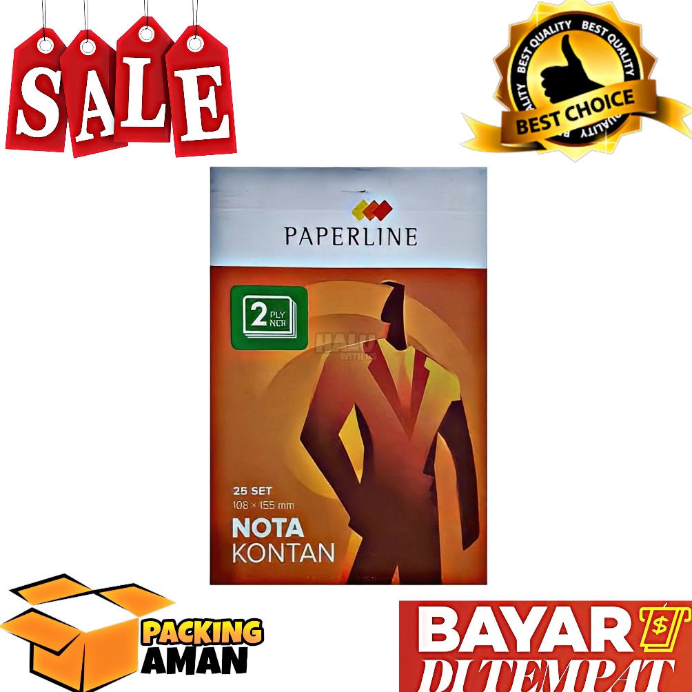 

BISA COD PROMO 1 Pcs Bon Nota Kontan PAPERLINE 2 Ply Rangkap 2 Rangkap Kecil KODE C7E2