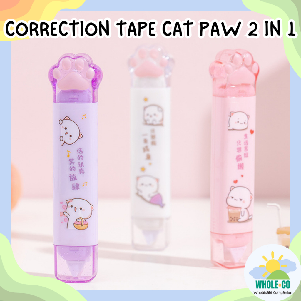 

Correction Tape Bentuk Cat Paw Pastel Premium Cakar Kucing 2 in 1 Glue Tape Lucu Unik Imut Termurah Grosir COD TG-B2813A