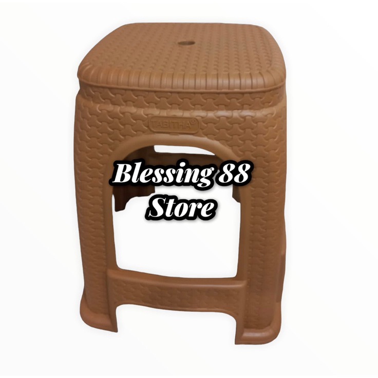 Super Hits Kursi Bangku Plastik Rotan SUMO Tebal Coklat Hitam HIJAU BIRU TABITHA