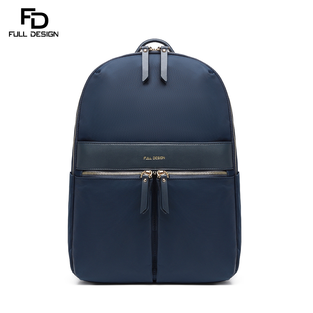 FULL DESIGN Qian Tas Ransel Wanita Kerja Minimalis Anti Air Ringan Desain Slim Backpack