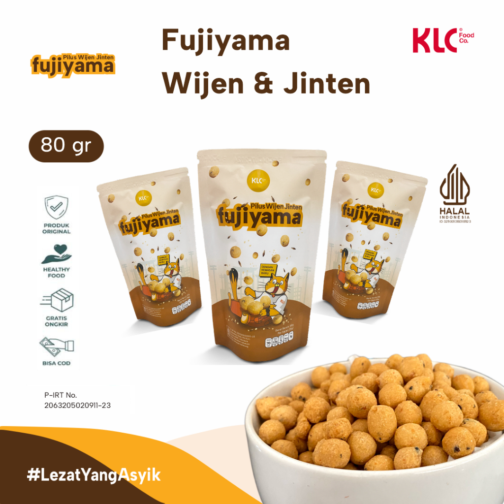 

Pilus Manis Fujiyama Jinten & Wijen Snack KLC 80gr - 3 Pcs