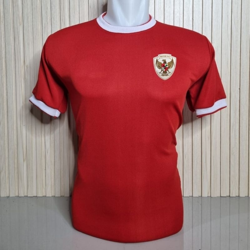 CUCI GUDANG COWOK ATASAN timnas indonesia merah putih garuda olahraga kaos sepak bola jersey futsal