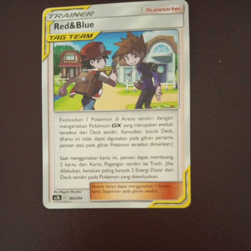 Kartu Pokemon Trainer Red&Blue