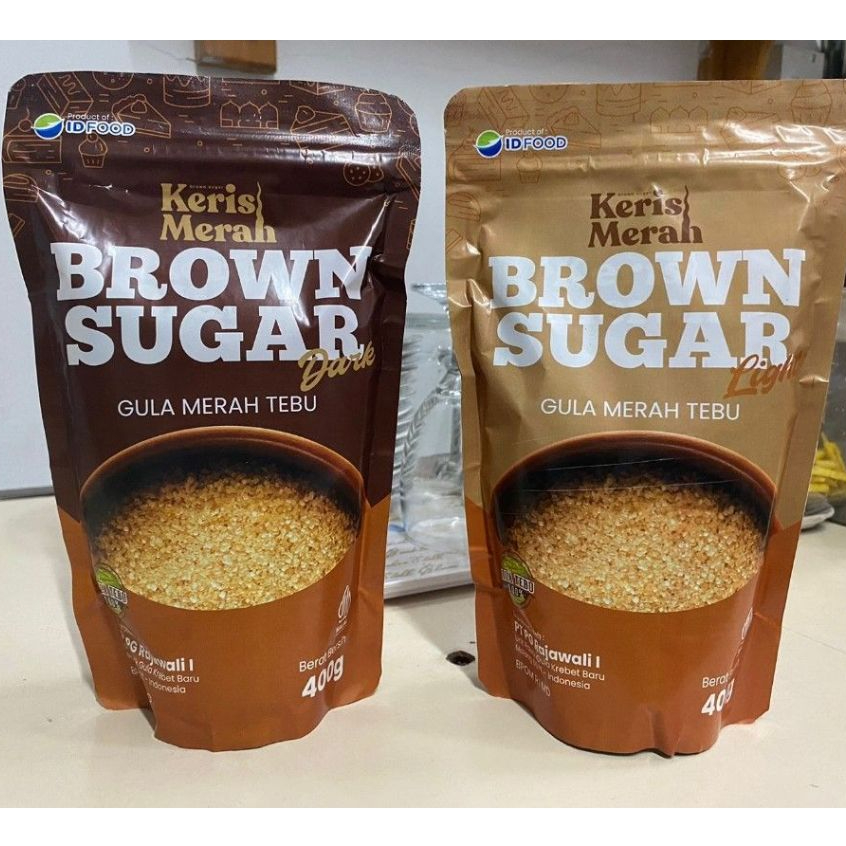 

Brown Sugar/Light Brown Sugar Keris Merah Kemasan 400gram