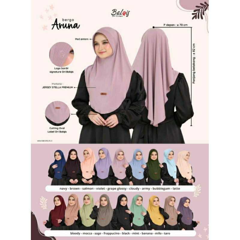 Bergo Aruna by Balqis Hijab