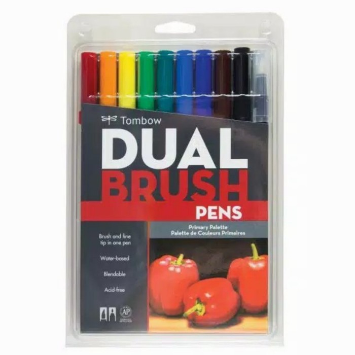 

Tombow ABT Dual Brush Pen, Primary Palette Set 10 Color