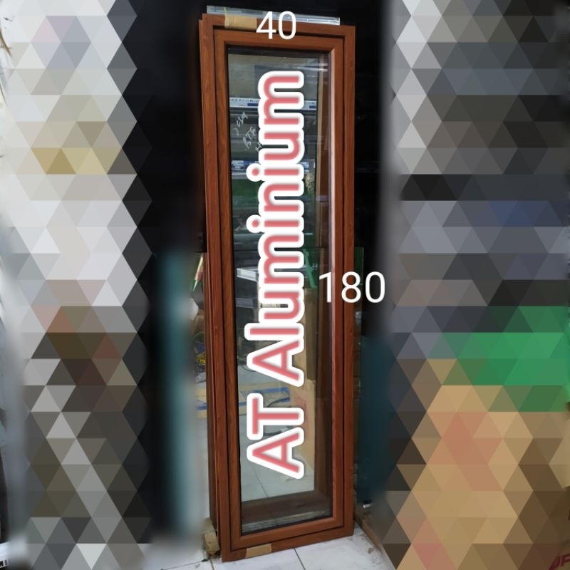 jendela serat kayu 40x180 aluminium