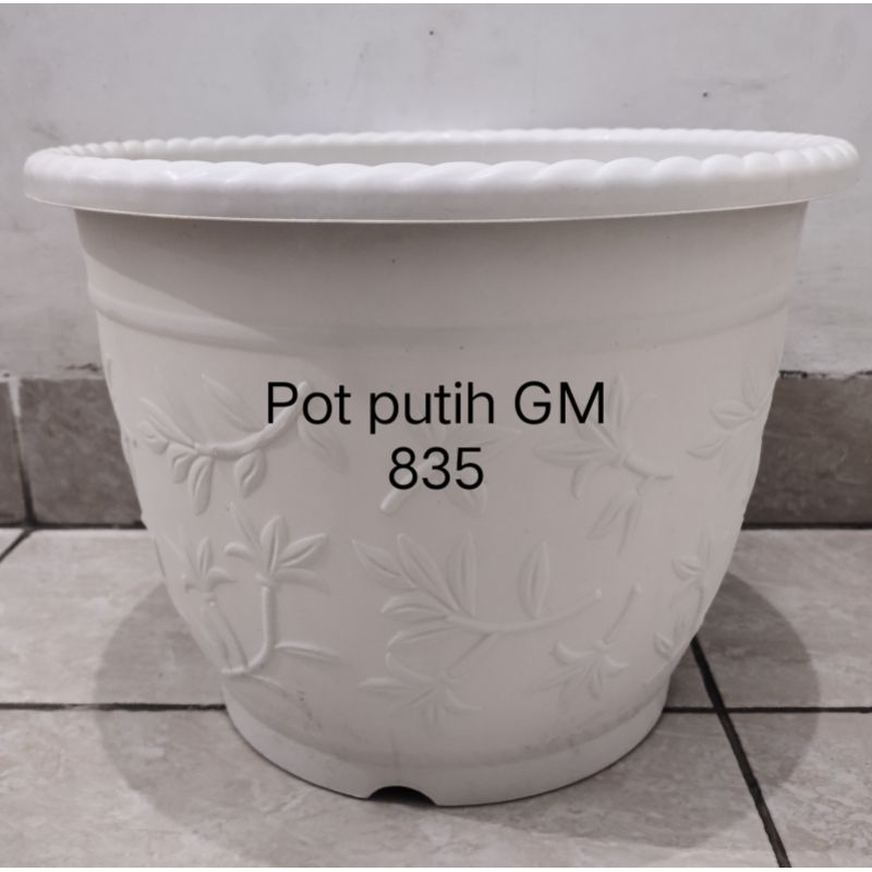 Pot bunga Putih (GM 835) /pc