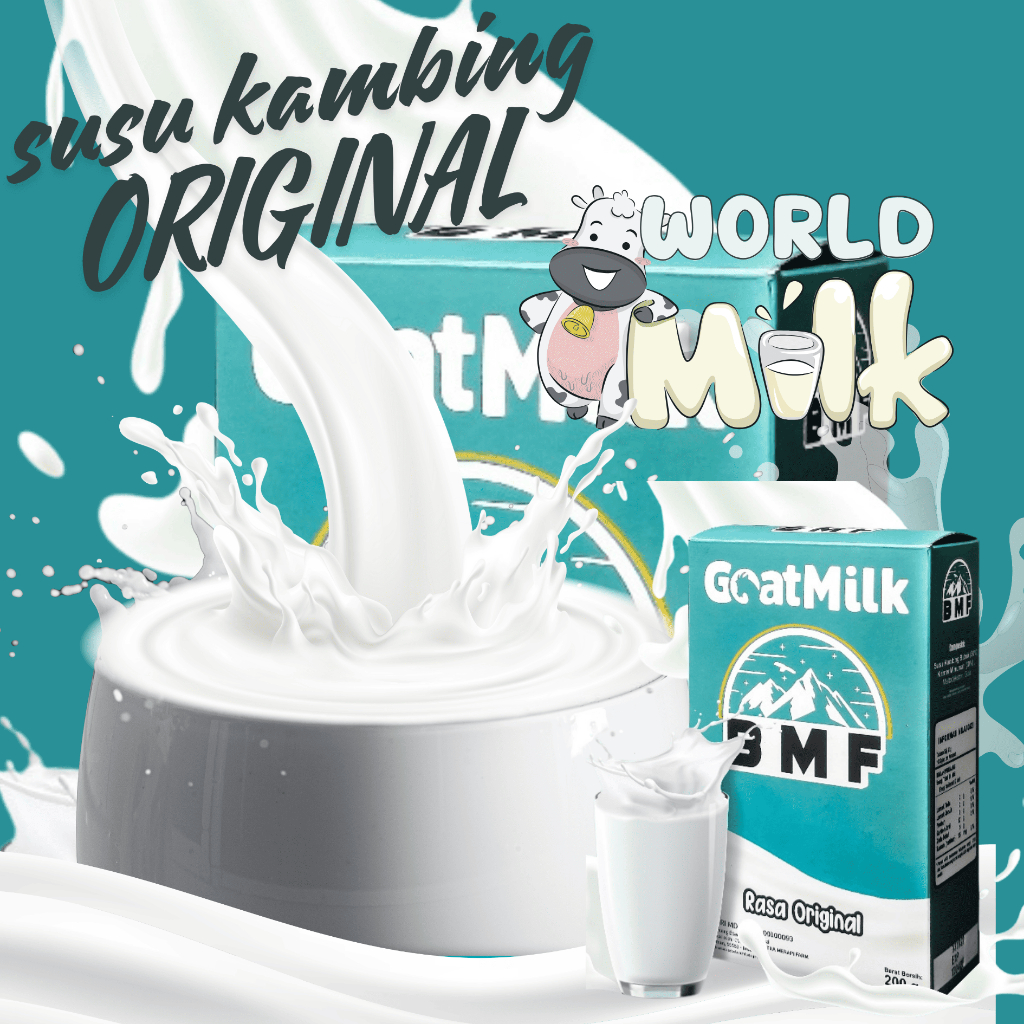 

Susu Kambing Etawa BMF GoatMilk Bubuk Rasa Original Full Cream Susu Etawa Goat milk BMF Halal BPOM