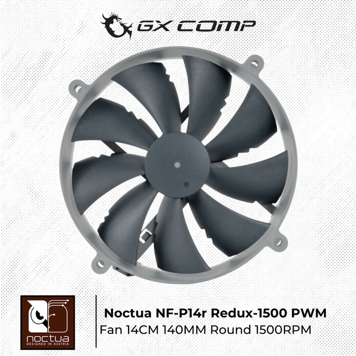 Noctua NF-P14r Redux-1500 PWM | Fan 14CM 140MM Round 1500RPM