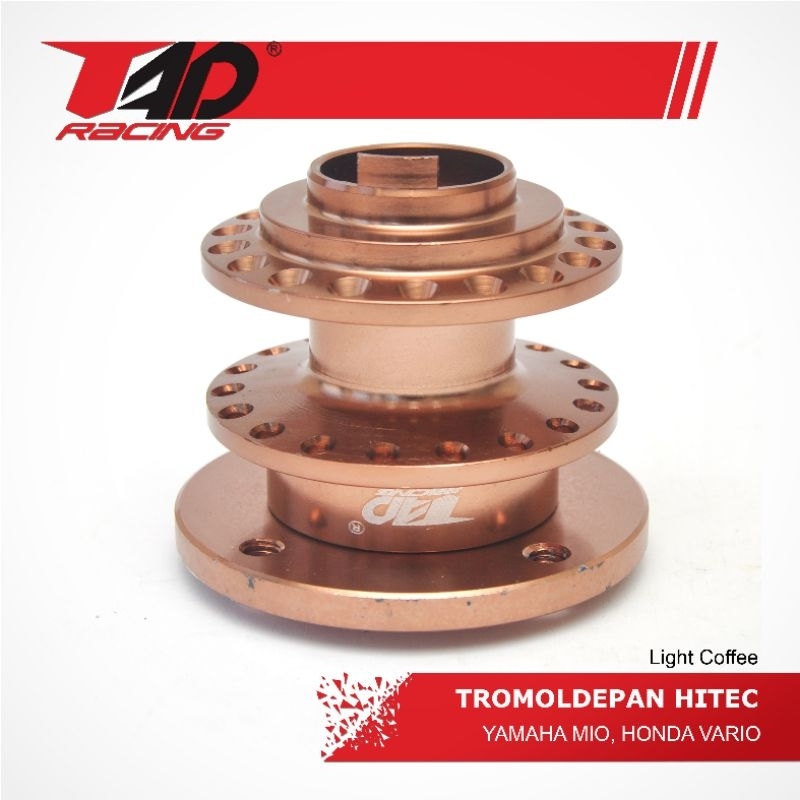 Tromol depan Hitech trusty MIO Vario full cnc light coffee