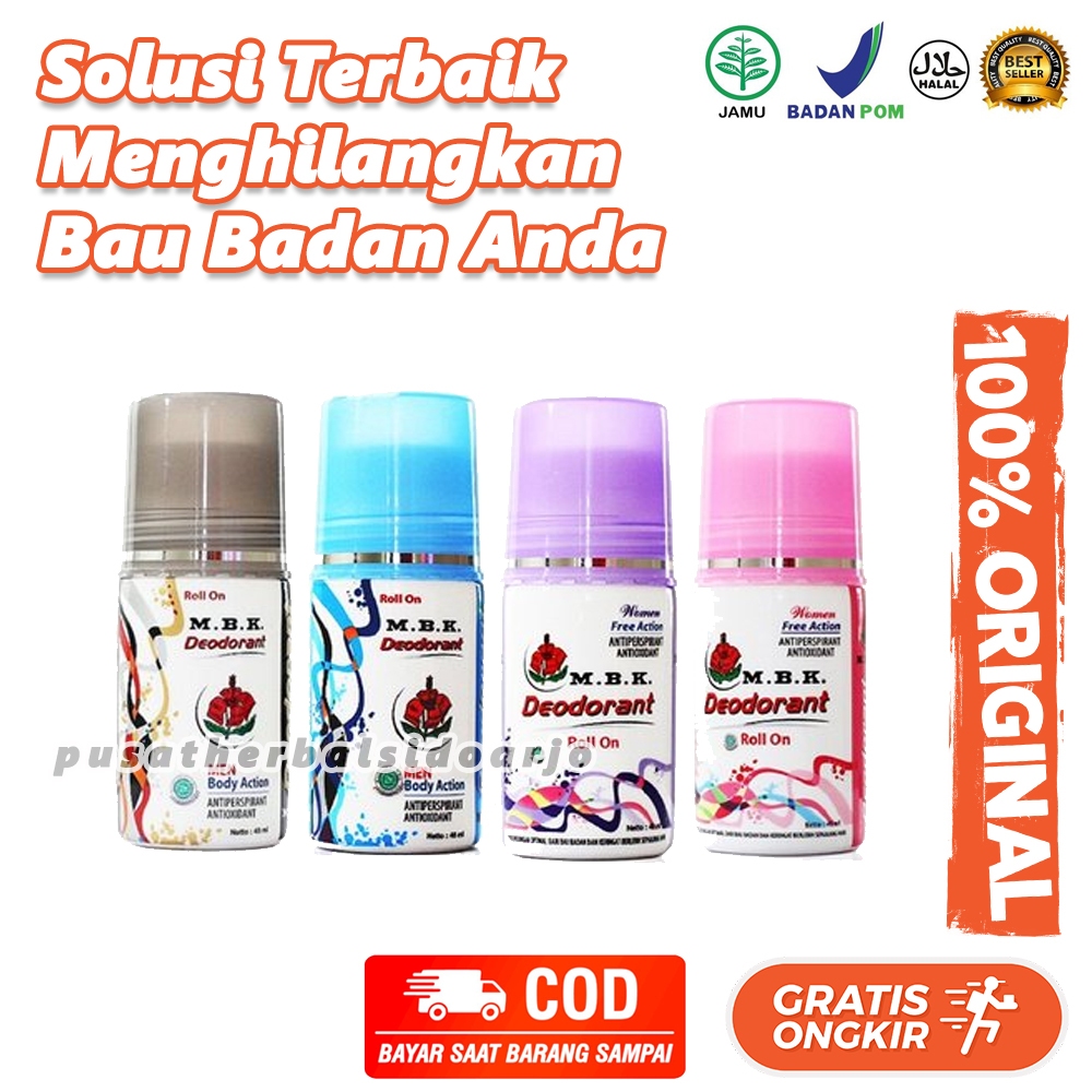 MBK Deodoran Roll On dan Box / Bedak Tawas / Penghilang Bau Badan / PO Powder MBK