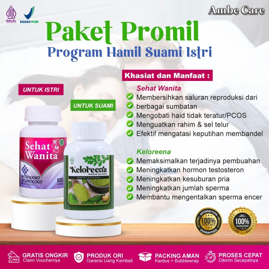 Obat promil penyubur suami istri pengental sperma penyubur rahim ayah bunda cepat hamil