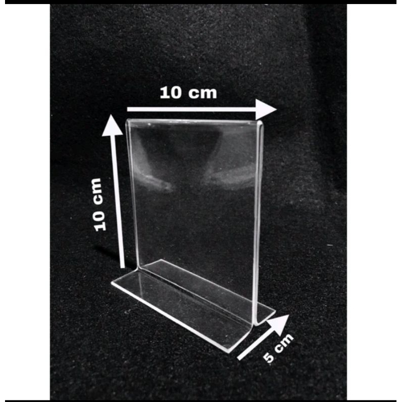 

papan nomer meja akrilik 10cm x 10cm model T