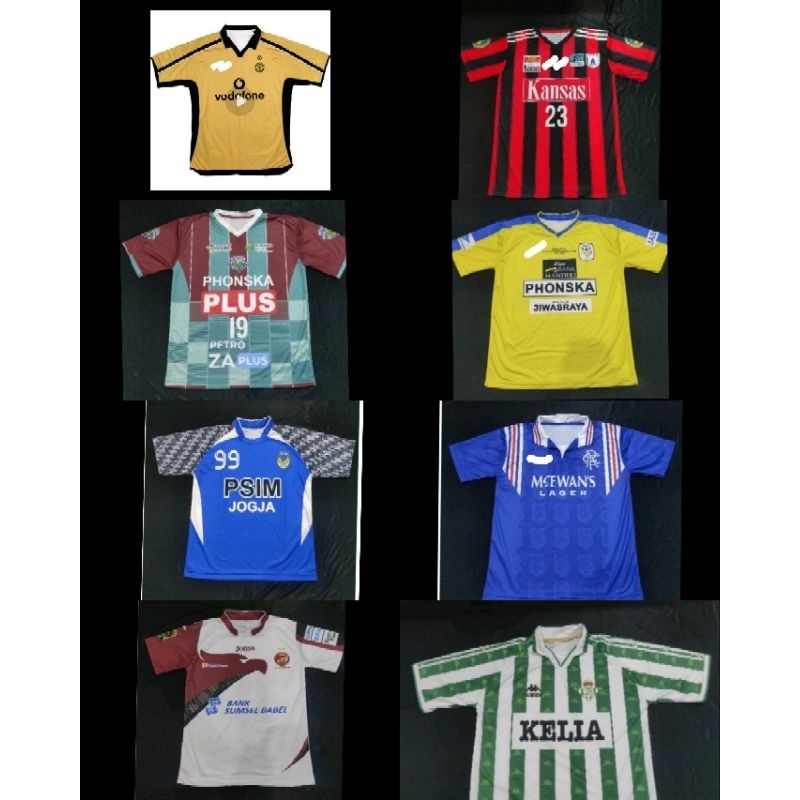 Jersey R Betis 1995/Jersey Petrokimia Putra Gresik 2024/Jersey Sriwijaya 2013 /Jersey Glasgow Ranger