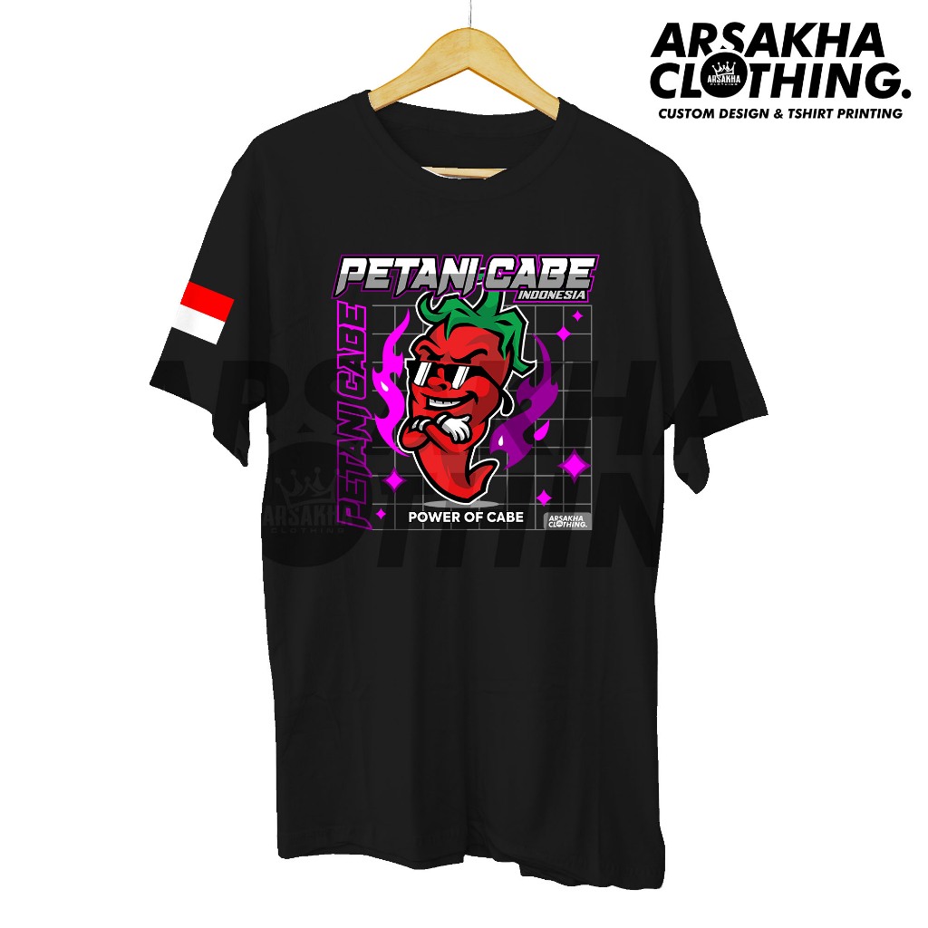 Kaos Petani muda Cabe Power Of Cabe Streetwear Baju Distro Katun Combed 30s - Arsakha Clothing