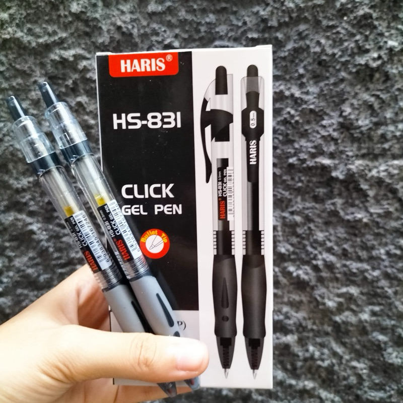 

[LUSIN/ 12PCS] Bolpen/ pulpen HARIS HS831 HITAM
