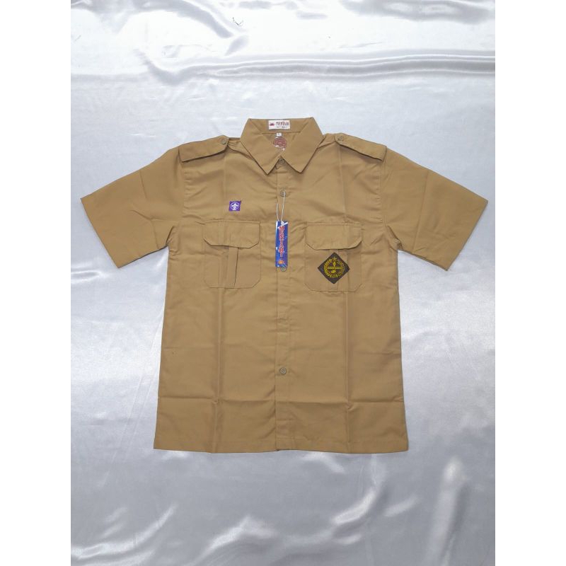 

baju pramuka rapilo pendek / baju pramuka / baju rapilo / seragam sekolah / baju pramuka pendek / baju coklat / baju rapilo / baju rapilo lengan pendek / rapilo