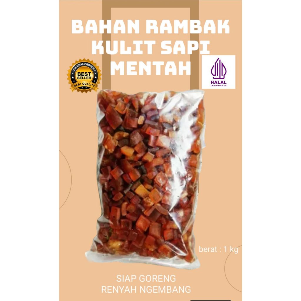 

Bahan Rambak Sapi Mentah (Dorokdok mentah) Kingcow Kotak 1kg