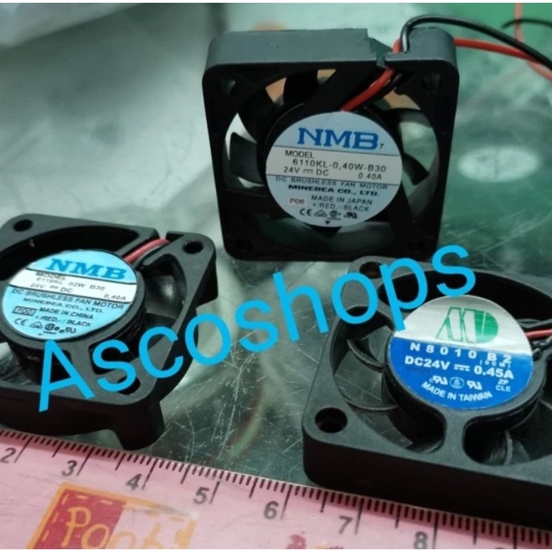 Kipas 4 x 4cm 24V cooling fan 4x4 cm 24 V Volt DC tipis mini fan cocok untuk mesin cetak printing sa