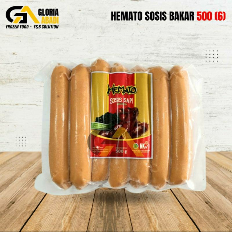 

Hemato Sosis Sapi Bakar 500gr isi 6