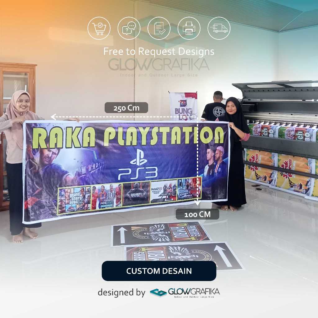Banner Spanduk Rental PS Custom Desain A