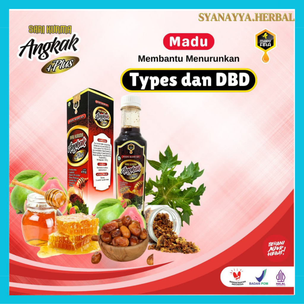 

Sari Kurma Madu ANGKAK Fira Plus Propolis/ Jambu Biji / Ubi Jalar 470 gram Best Seller