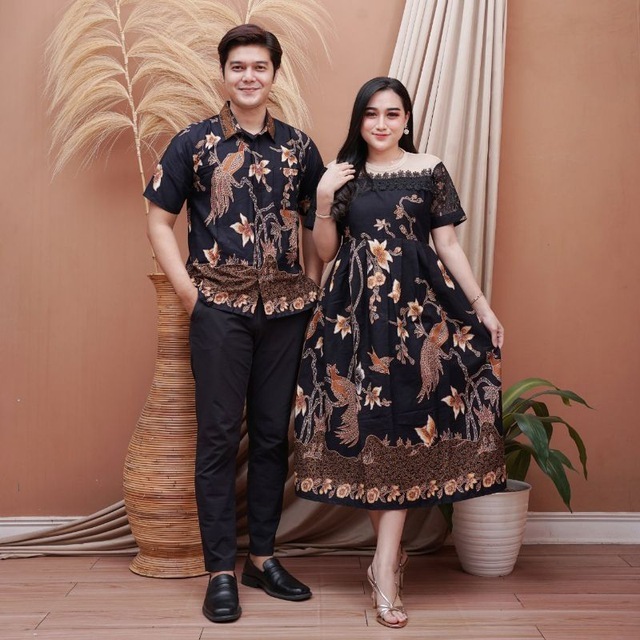 Couple Batik Premium Unggul Jaya | Couple Dress Batik Mewah Alusan | Couple Batik Saloka
