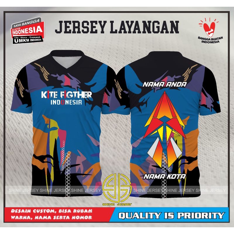 Jersey Layangan bahan Embos