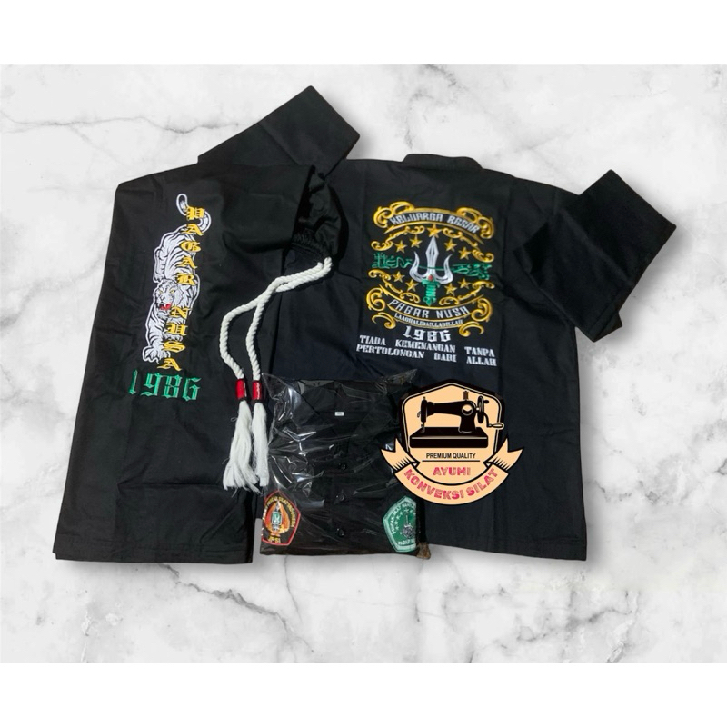 sakral warga  pagar nusa bordir satu stell tali  warok motif baju nu  celana macan putih