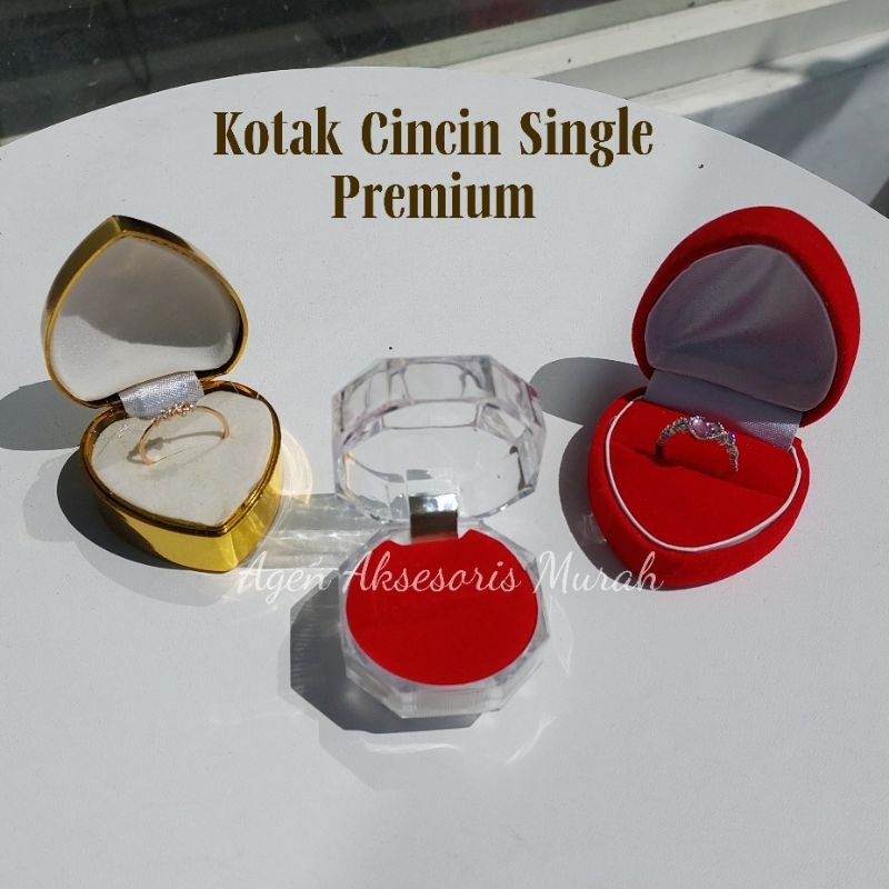 Kotak Cincin Single Premium -Tempat Cincin Nikah/Tempat Cincin Tunangan