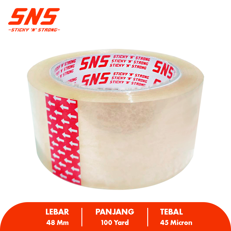 

Lakban Bening Coklat 48 mm , 100 Yard SNS
