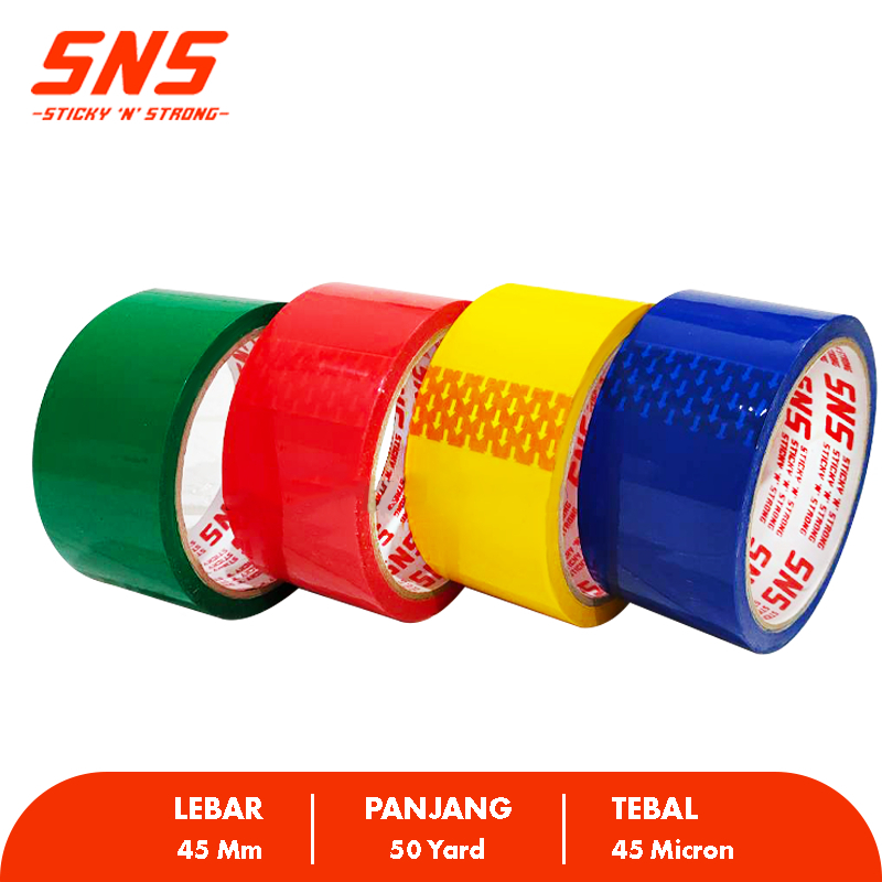 

Lakban OPP Tape / Lakban Warna 50 Yard SNS