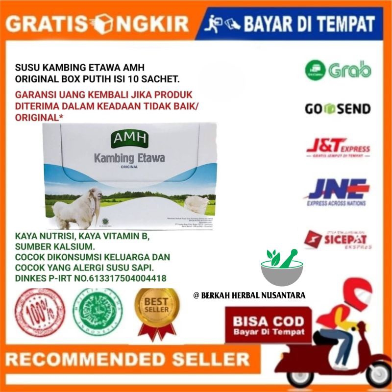 

SUSU KAMBING ETAWA AMH FULL CREAM PERBOX ISI 10 SACHET ORIGINAL