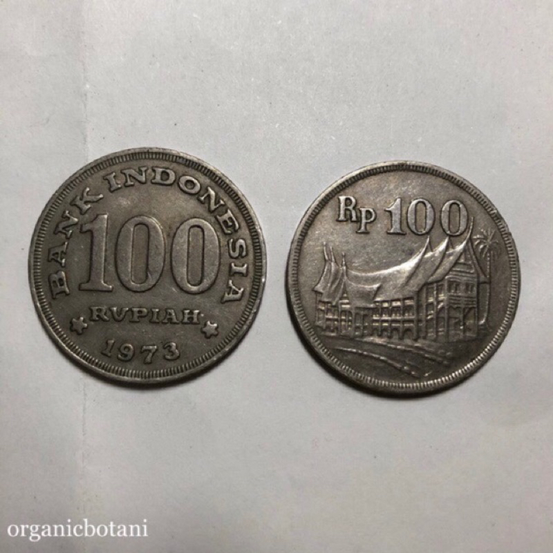 Uang Logam Kuno ASLI 100 Rupiah Tahun 1973 TEBAL. Harga 10 Pieces