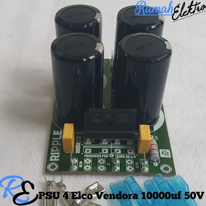 KIT PSU 4 Elco Vendora 10000uf 50V ORI Lengkap Plus Skun