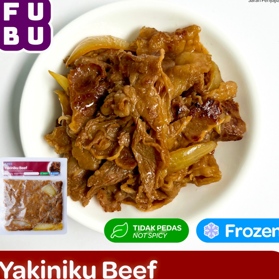 

Ready Stok FUBU Yakiniku Beef Sapi Manis Asin ala Jepang Satu Porsi Lauk Instan Frozen Food