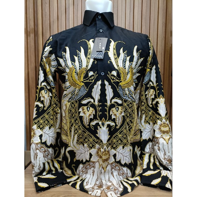 Kemeja BATIK ALISAN Berbagai macam Motif Lengan Panjang(Spesial Warna Hitam) Fit Keren Pria Slimfit